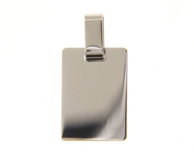 Graveerplaatje in 18kt wit goud 14 x 20mm - 087053 Graveerplaatje in 18kt wit goud 14 x 20mm - 087053