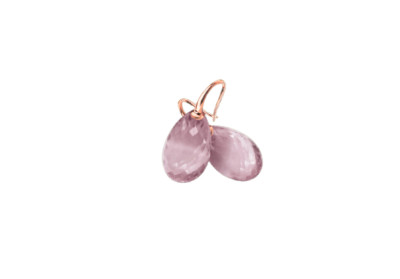 Evanueva - Oorhangers in 18kt rood goud met hydro rozequartz - O-VLPS-110S-P Evanueva - Oorhangers in 18kt rood goud met hydro rozequartz - O-VLPS-110S-P