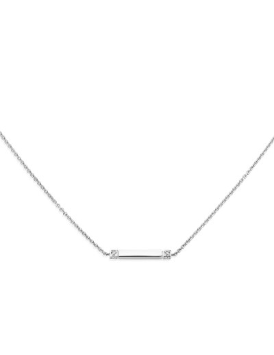 Burato GIoielli - Halsketting in 18kt wit goud met briljant - CP452 Burato GIoielli - Halsketting in 18kt wit goud met briljant - CP452