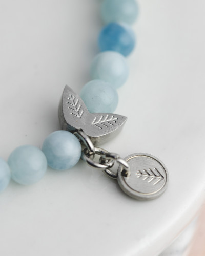 Didyma - Armband met edelstenen voor dames - Aquamarijn - NE1  xs