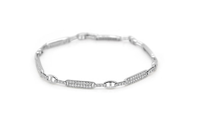 Armband in 18kt wit goud met briljant - KKZF