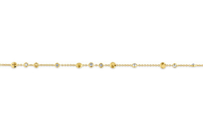 Armband in 18kt geel goud met hartjes en zirkonium - B11A11217G