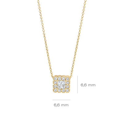 Blush - Halsketting in 14kt geel goud met zirkonium - 3197YZI