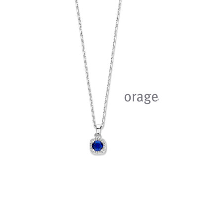 Orage - Halsketting met hanger in zilver met zirkonium - BB044