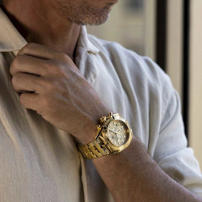 Jaguar - Herenhorloge in goudkleurig staal - J853/2