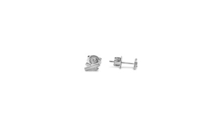 Oorstekers 14kt wit goud - kruis - 30-00015-0055 Oorstekers 14kt wit goud - kruis - 30-00015-0055