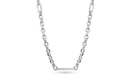 Collier zilver met zirkonium - CL239-1Y Collier zilver met zirkonium - CL239-1Y