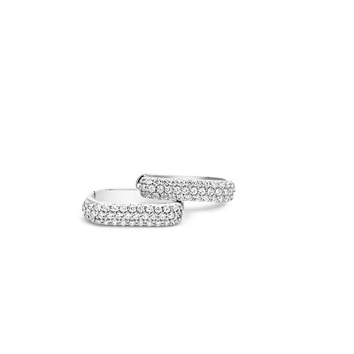 Creolen in 18kt wit goud met zirkonium - B11B11272W Creolen in 18kt wit goud met zirkonium - B11B11272W