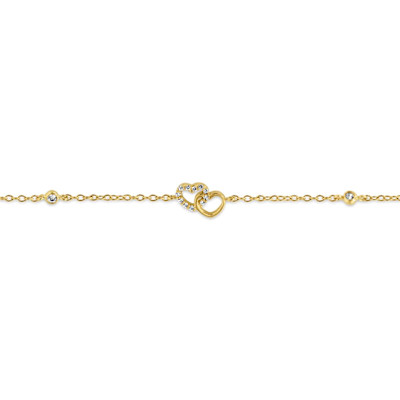 Armband in 18kt geel goud met zirkonium - B11A11415G