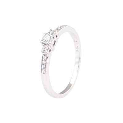 Verlovingsring - solitair - ring 18kt wit goud met briljant - 50-00119-1275 - maat 54 Verlovingsring - solitair - ring 18kt wit goud met briljant - 50-00119-1275 - maat 54