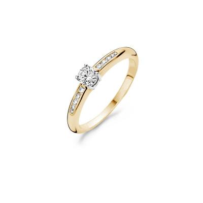 Blush - ring 14kt wit en geel goud met zirkonium - 1155BZI/54 Blush - ring 14kt wit en geel goud met zirkonium - 1155BZI/54