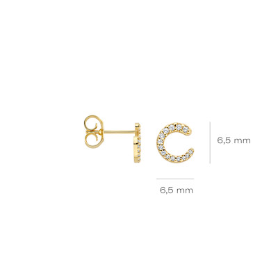 Blush - Oorknoppen in 14kt geel goud met zirkonium - 7378YZI