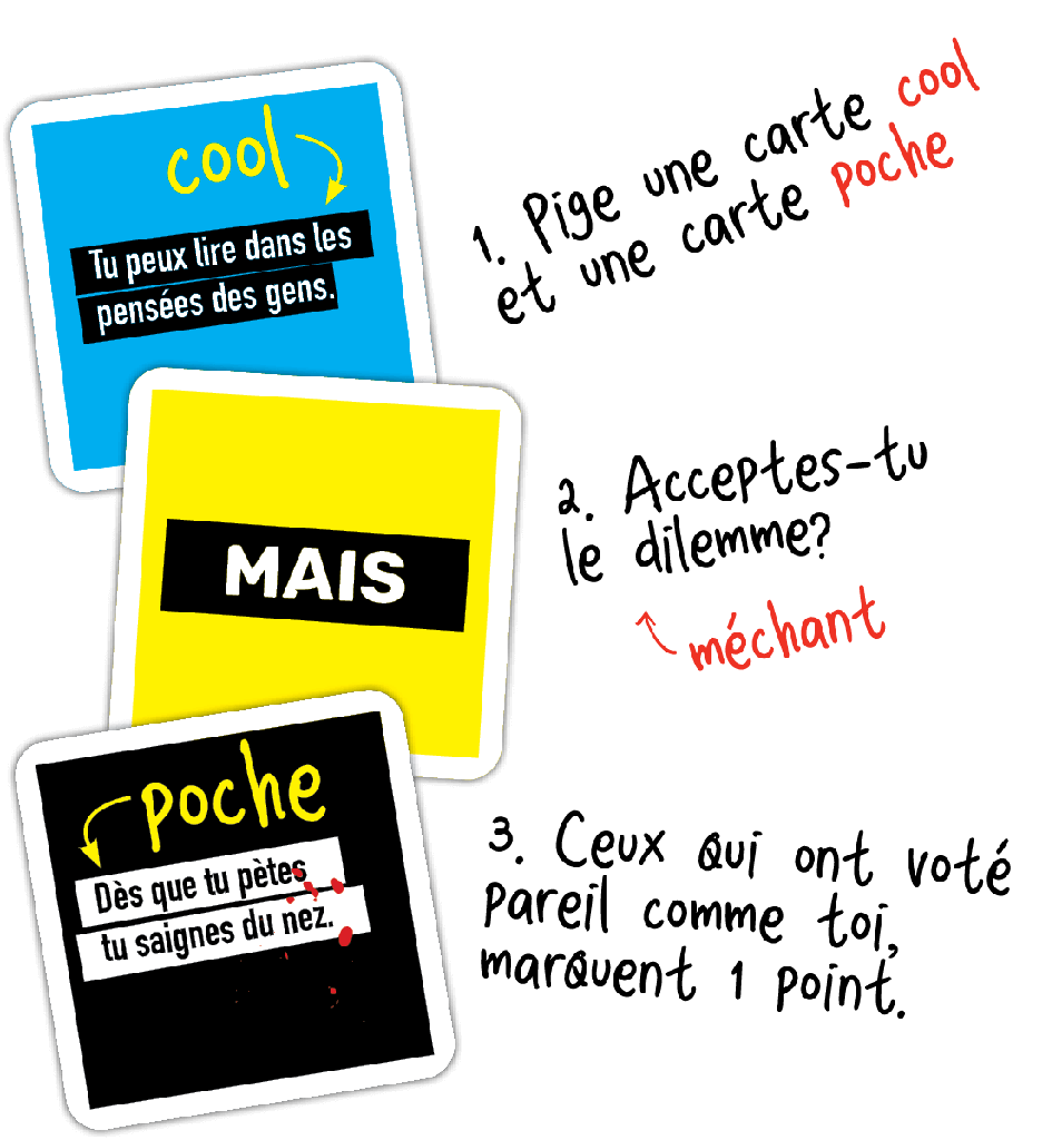 Méchant dilemme | Jeu de société pour party St-Jean