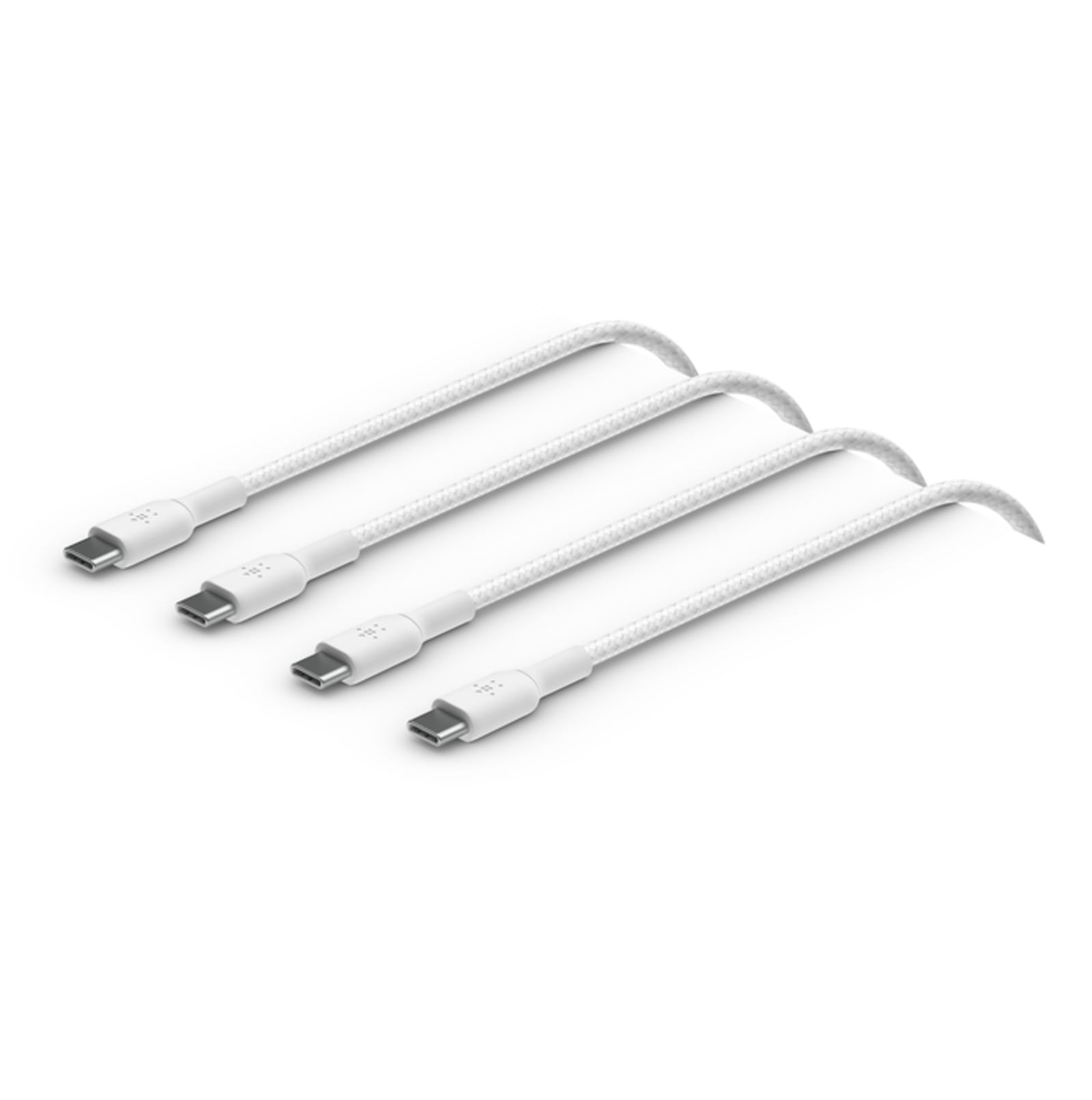 Braided USB-C to USB-C Cable 60W (1m / 2 Pack) White