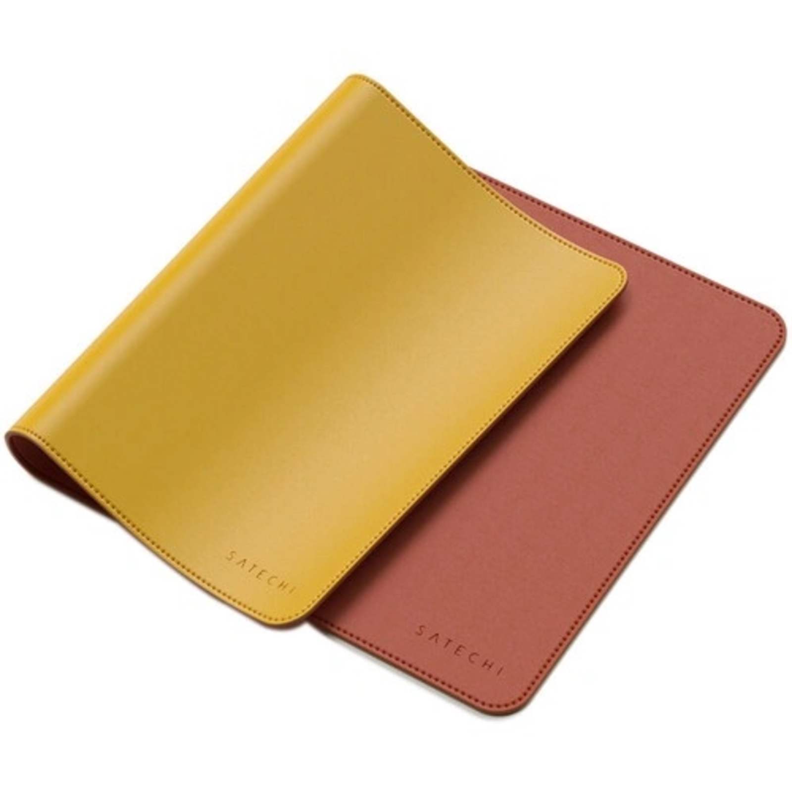 Dual-Sided Eco-Leather Deskmate - Yellow & Orange