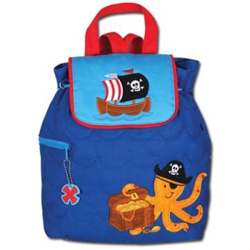 SJ Quilted Backpack, Pirate/Octopus