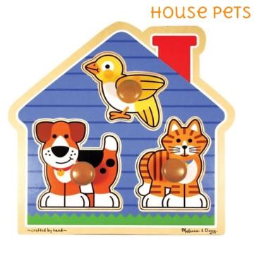 M&D Jumbo Knob Puzzle- House Pets