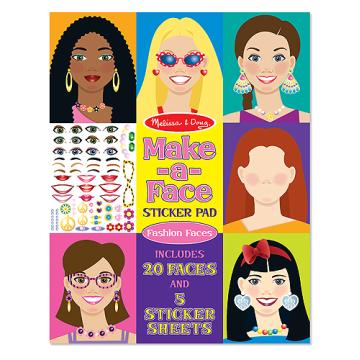 M&D Sticker Pad- Make a Face Fashion