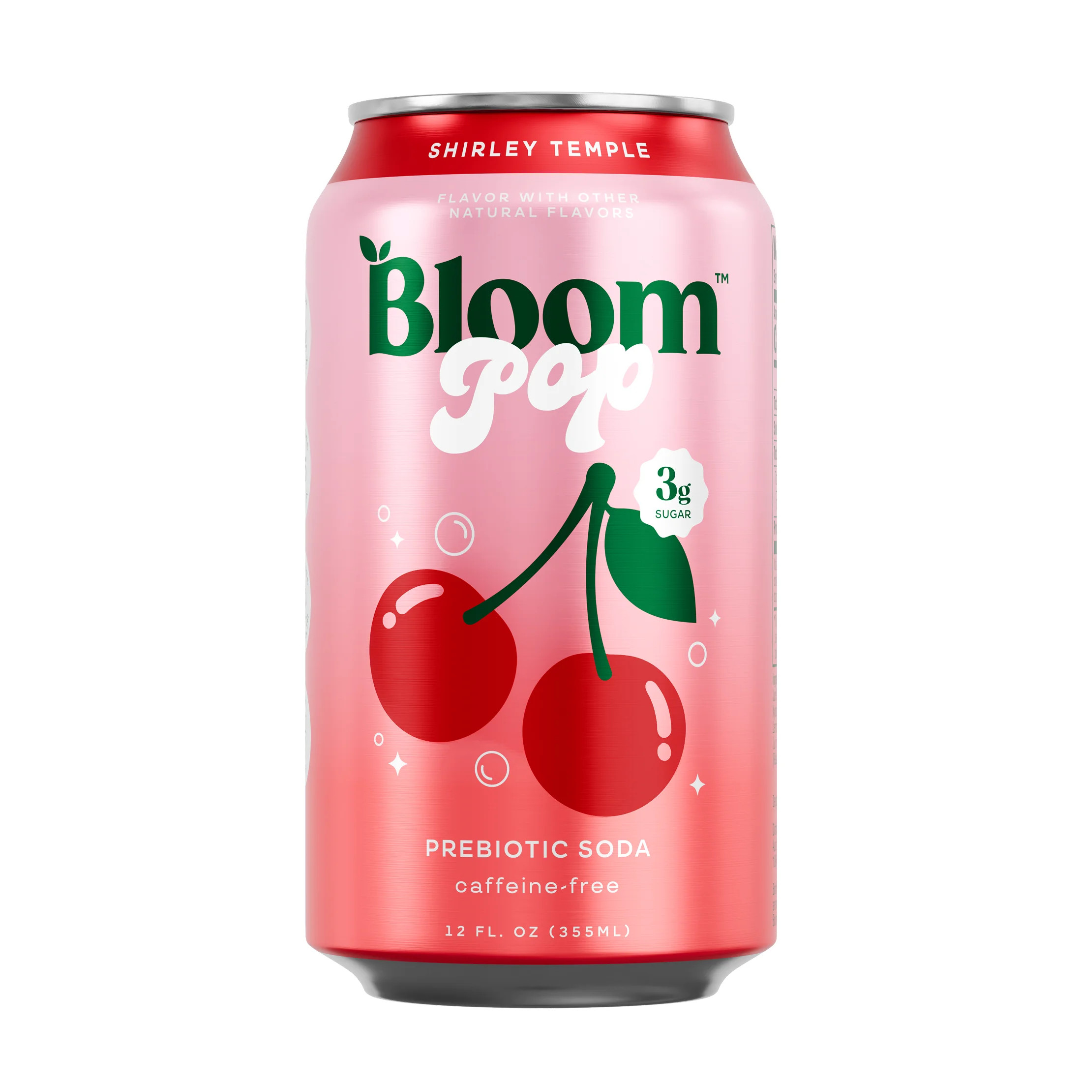 Bloom Pop Prebiotic Shirley Temple Flavored Soda 12oz
