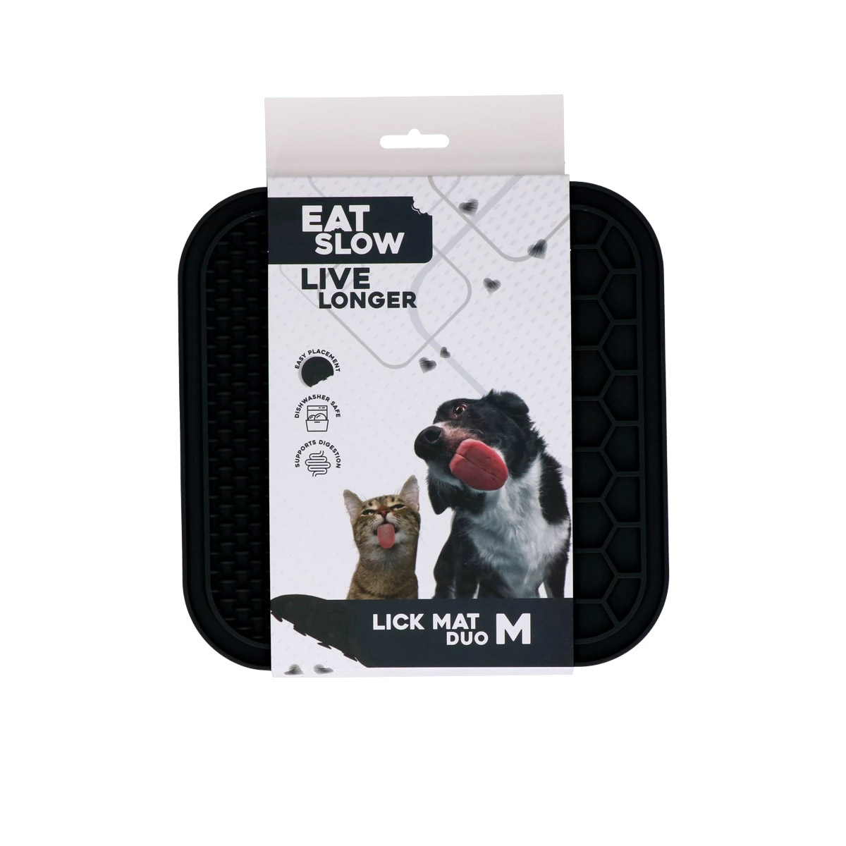Eat Slow Live Longer Honden & Katten Likmat Duo Grey M