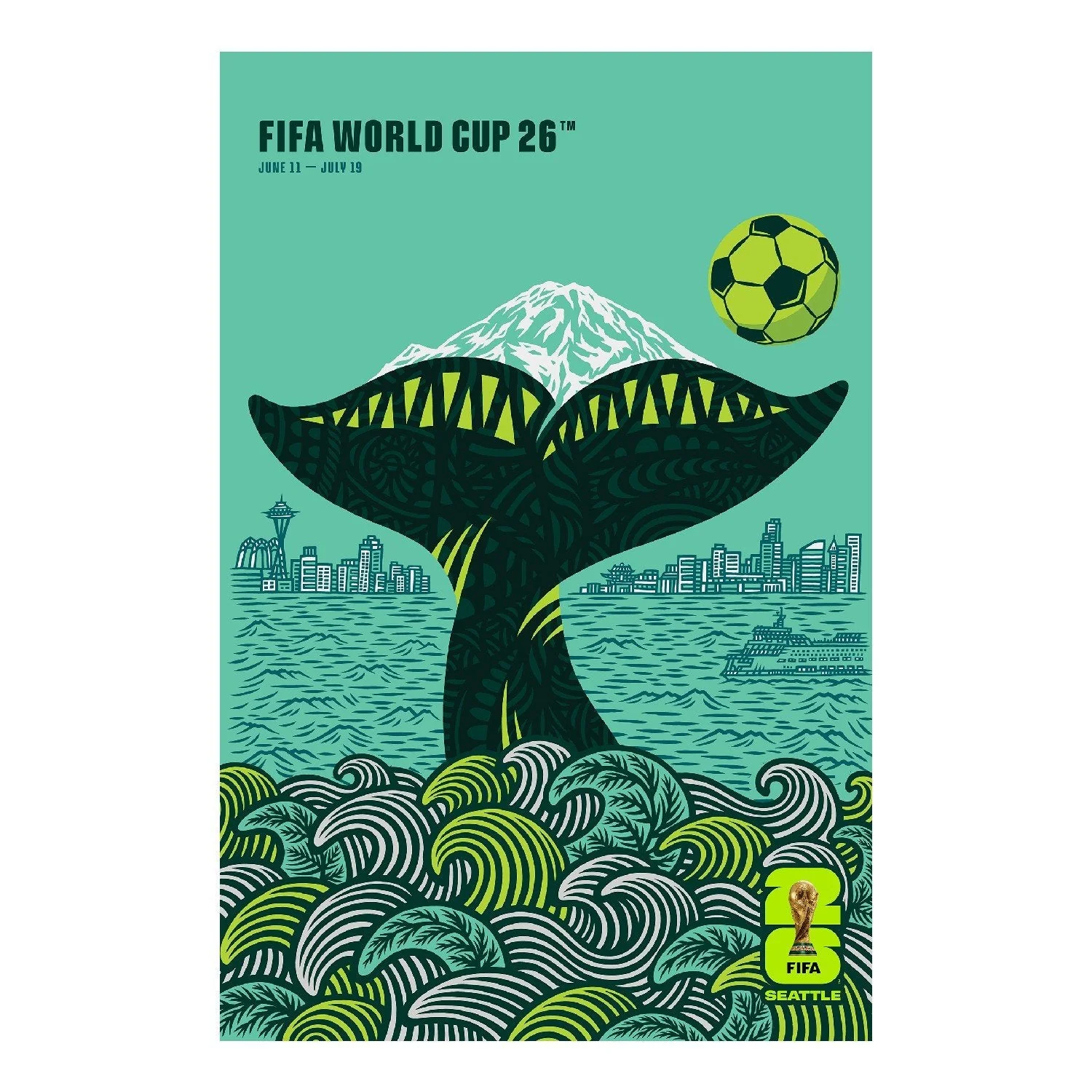 Fifa World Cup 2026™ Poster – Seattle Asst Sizes.