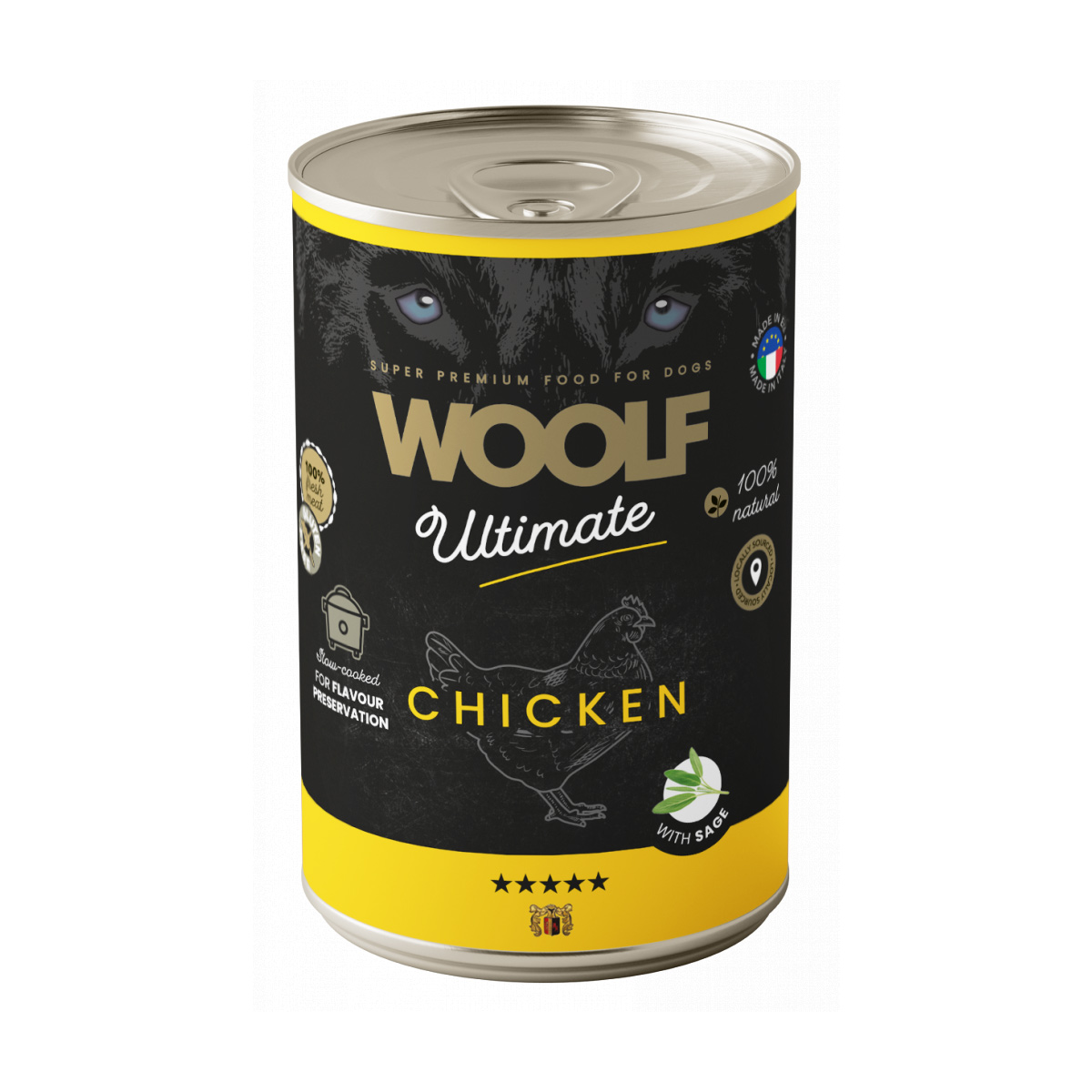 Woolf Blikvoeding Hond Chicken with Sage
