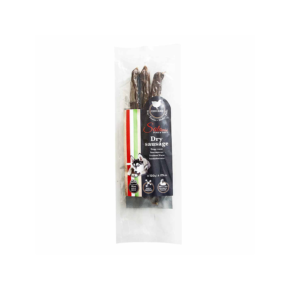 Salamini Hondensnack Dry Sausage Chicken 25cm