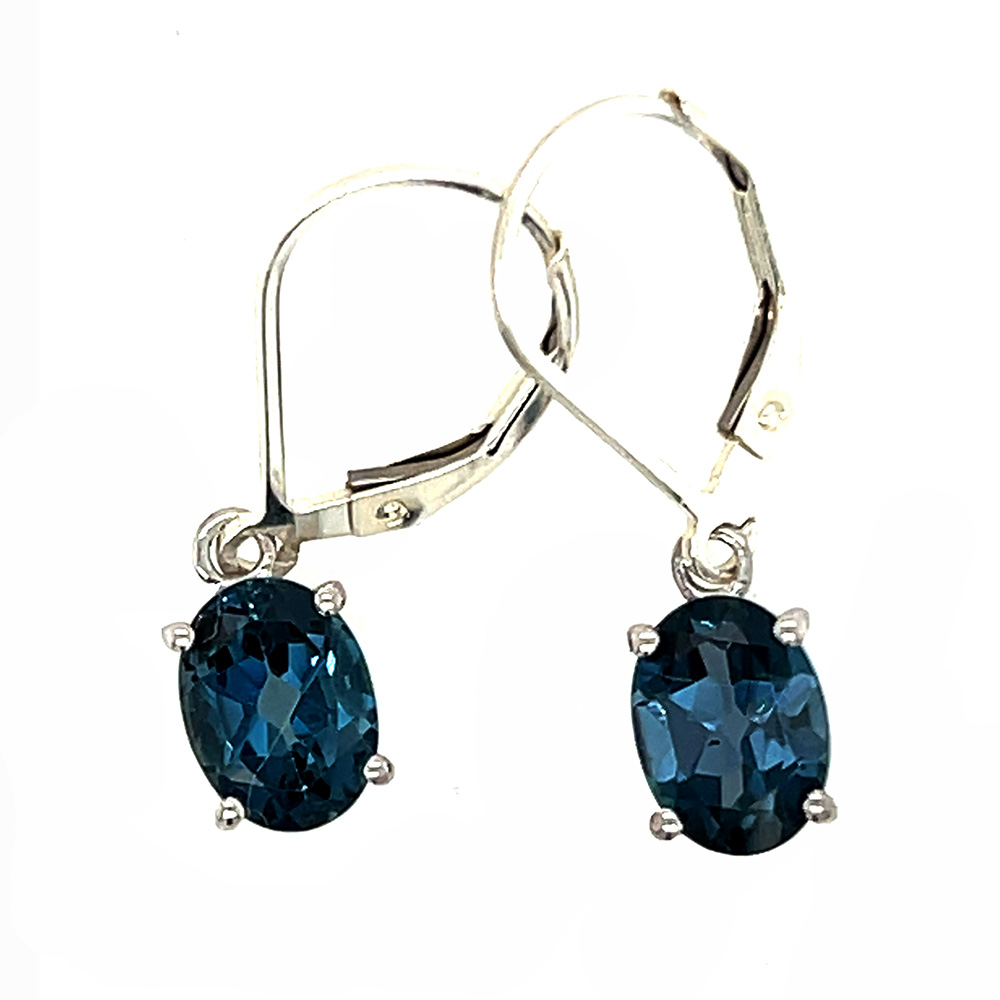 SILVER TOPAZ TEARDROP EARRINGS