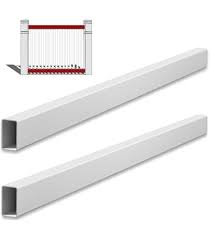 1 3/4" x 3 1/2" x 96" Hollow Rail White