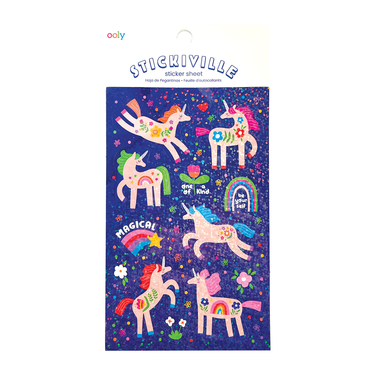 Stickiville Standard - Magical Unicorns (Holographic Glitter)