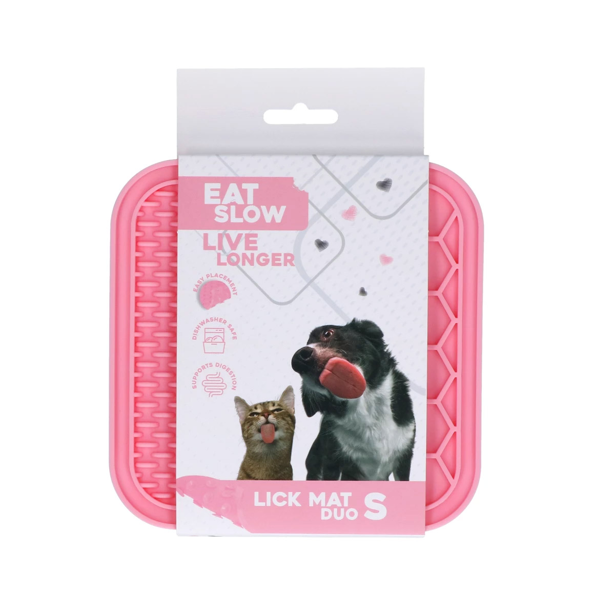Eat Slow Live Longer Honden & Katten Likmat Duo Pink M