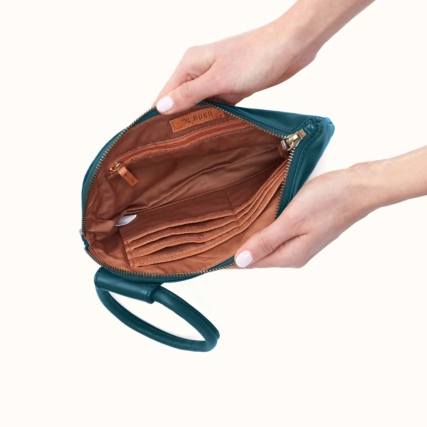 Sable Wristlet - In Polished Leather