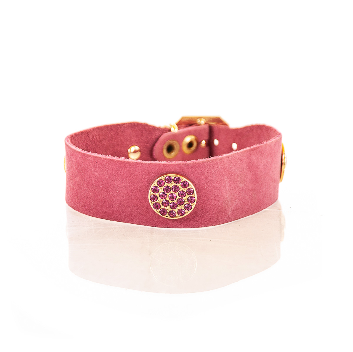 Barcelona Dogs Halsband Simple Stones Pink XS