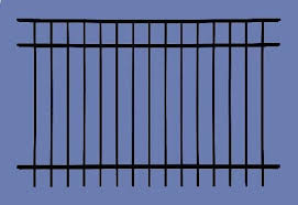 72" Black 3-Rail Commercial Section