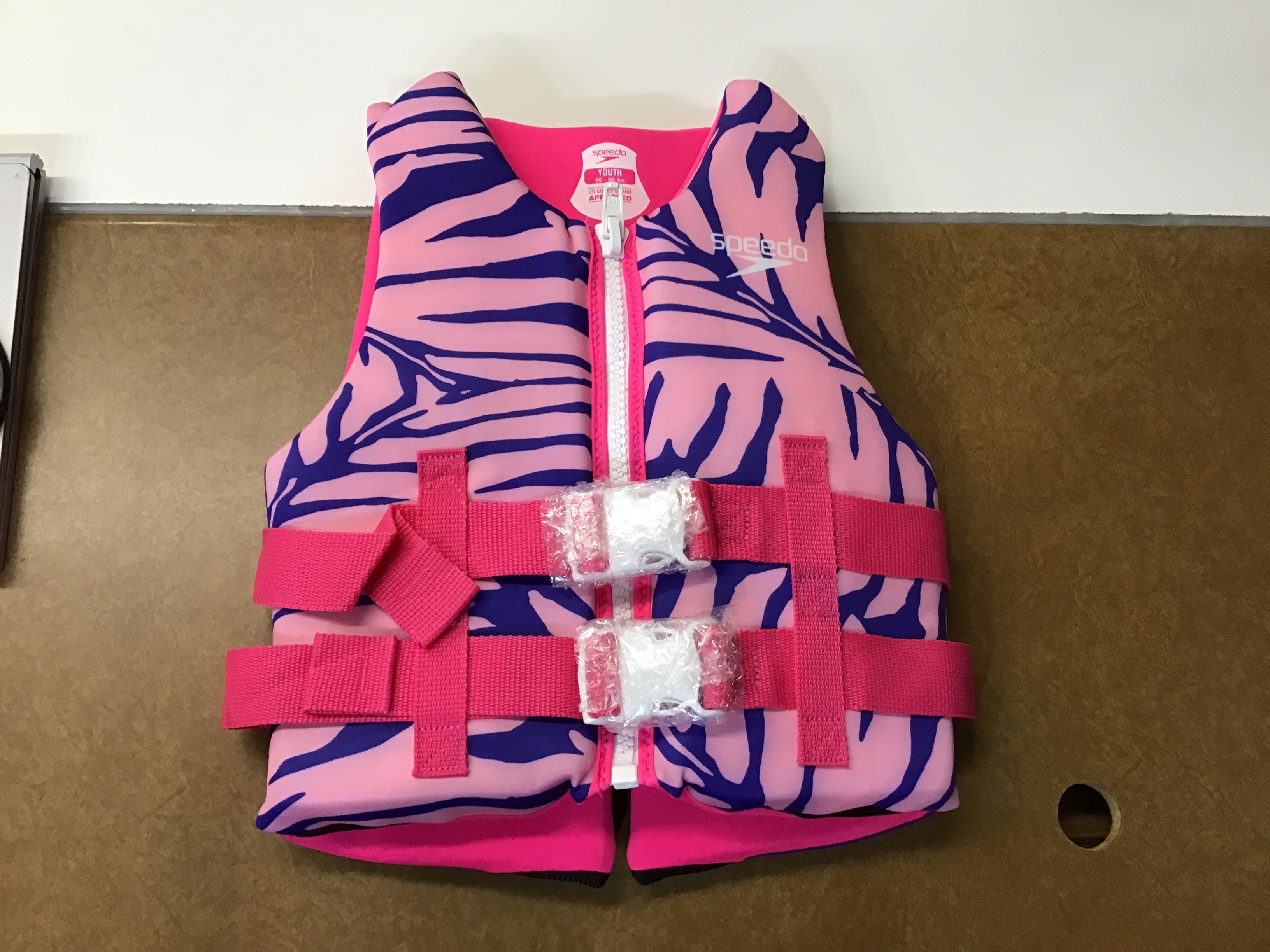 Speedo CB Youth PFD Girls' Life Jacket Vest - Pink Hawaii | eBay