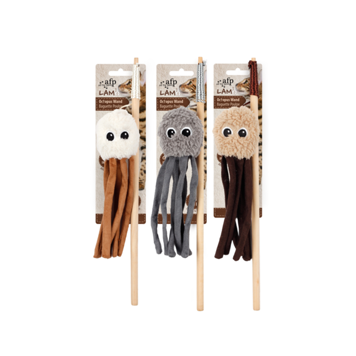AFP Kattenhengel Lambswool Octopus Wand