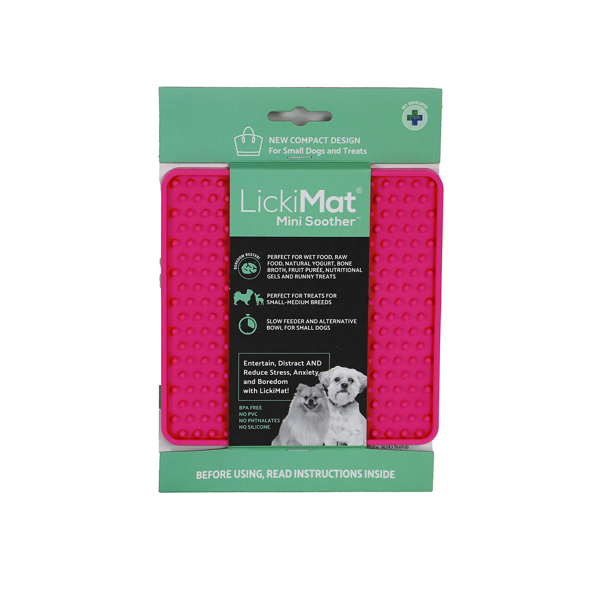 LickiMat Honden Likmat  Mini Soother Roze 15cm