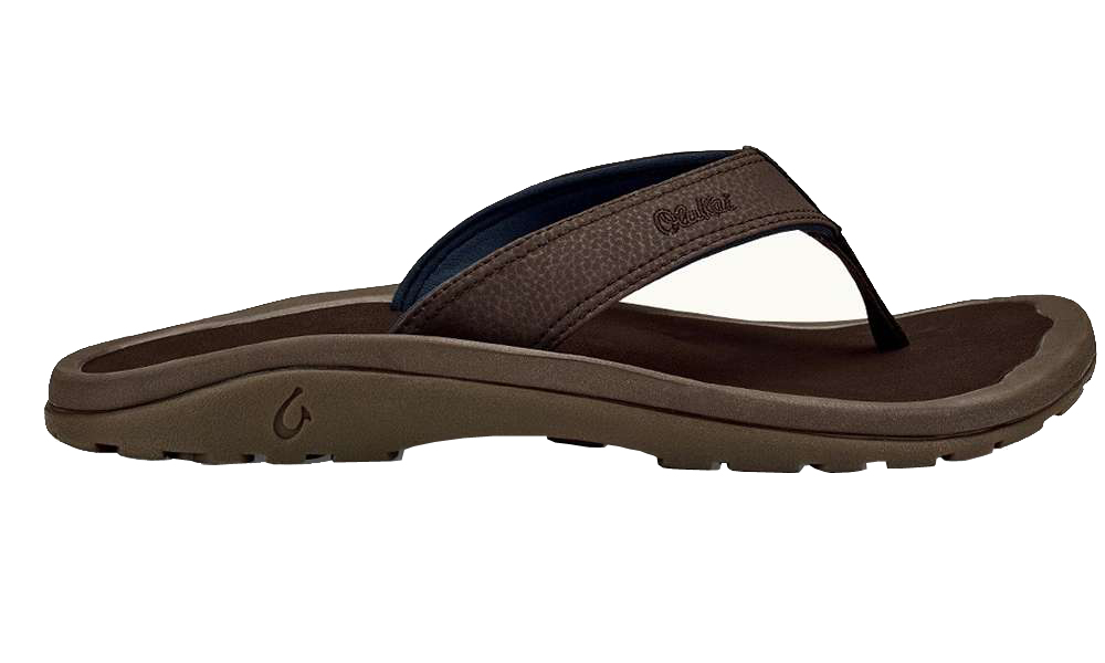 OluKai Ohana Dark Wood Men's Sandals 2017 Color Flip Flops 10 for sale