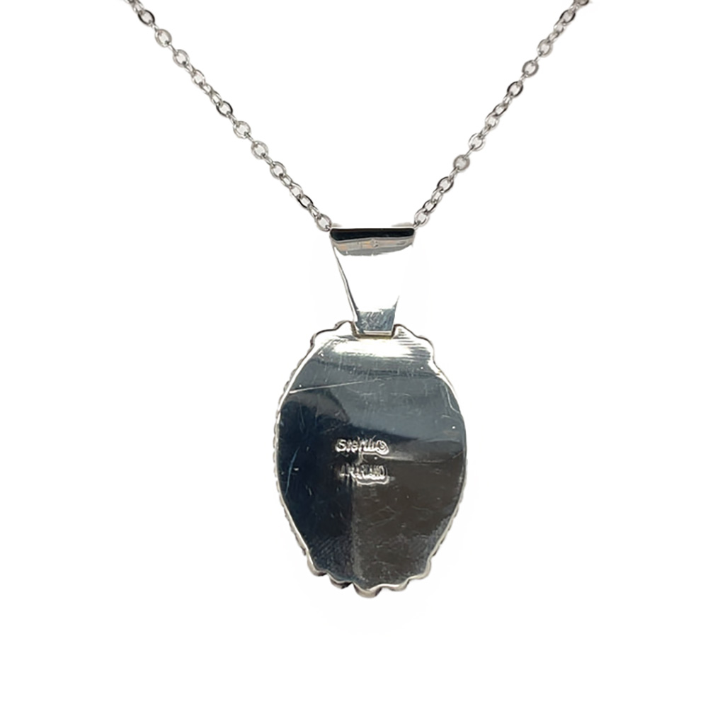 SILVER OPAL PENDANT NAVAJO-JAN MARIANO