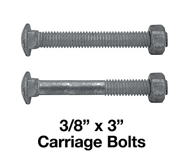 3/8" x 3" Carriage Bolt W/Nut