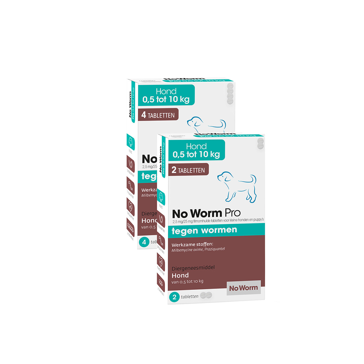 No Worm Pro Ontwormingstabletten Kleine Hond & Puppy