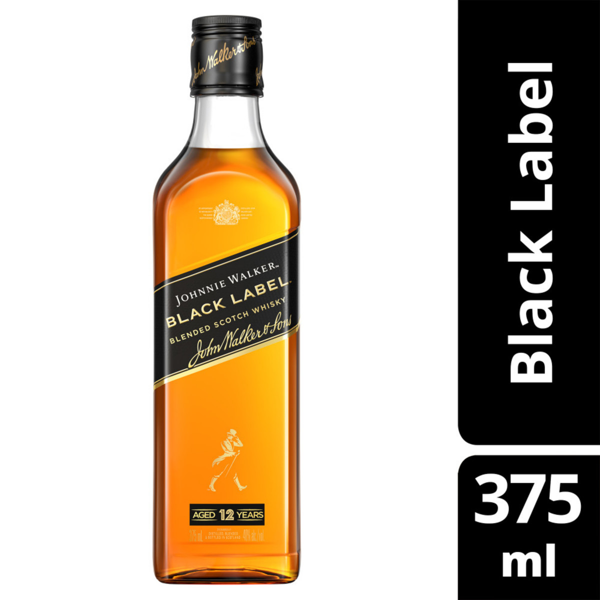 Johnnie Walker Blended Scotch Black Label 12 Year 80Proof 375ml