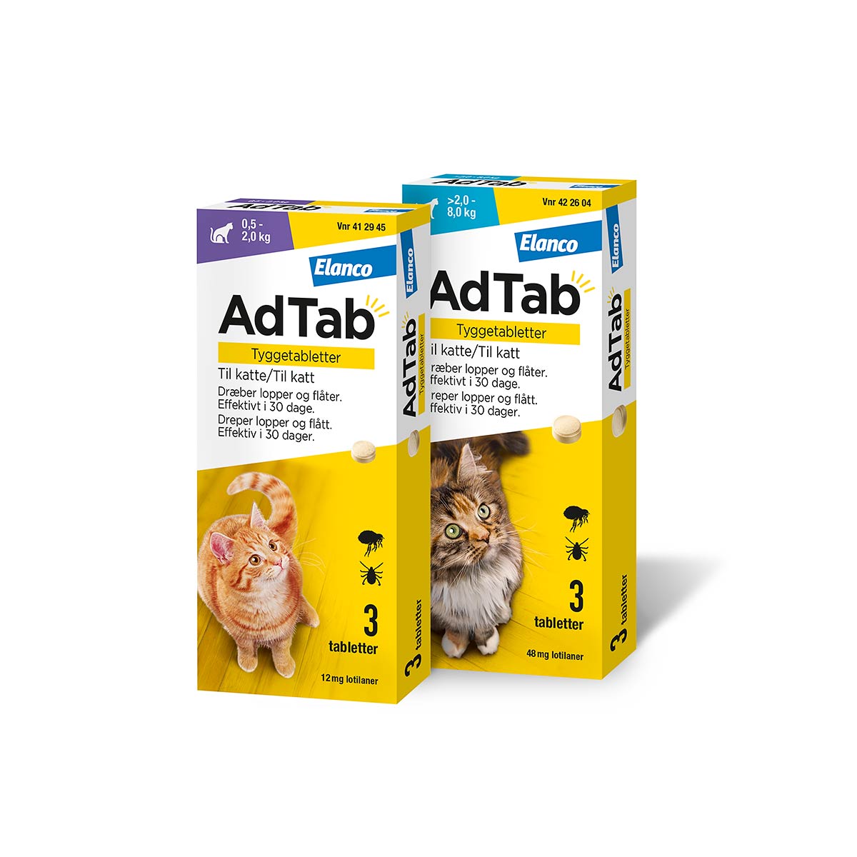 AdTab  Vlooien & Tekenmiddel Kauwtabletten Kat
