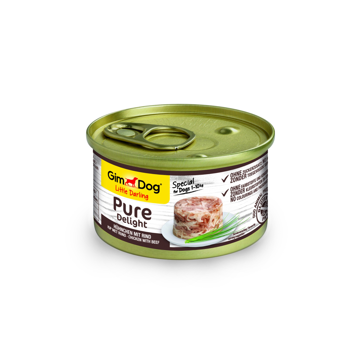 Gimdog Pure Delight Blikvoeding Hond Kip & Rund