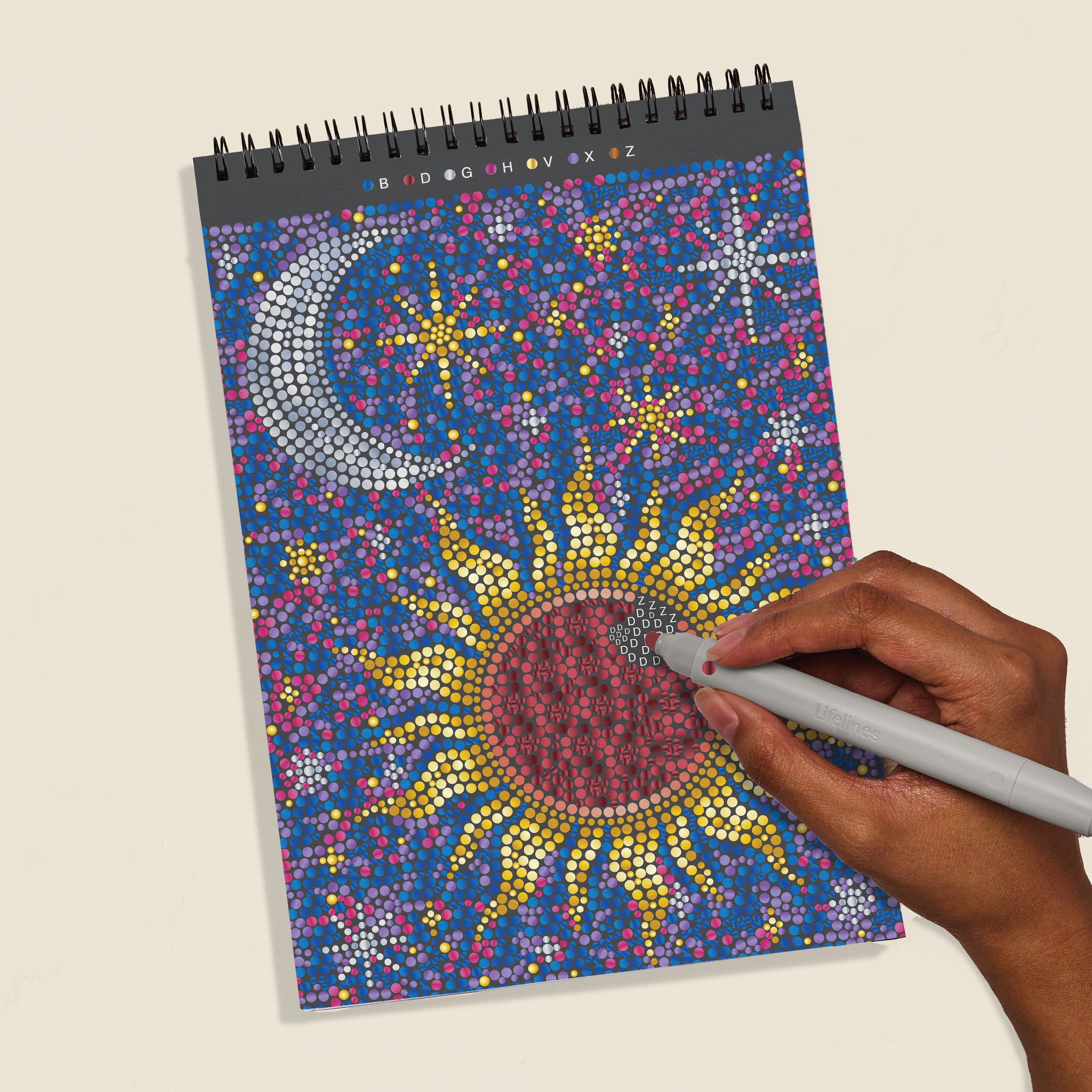 Lifelines FlowArt Dot-By-Letter Metallic Ink - Into the Galaxy