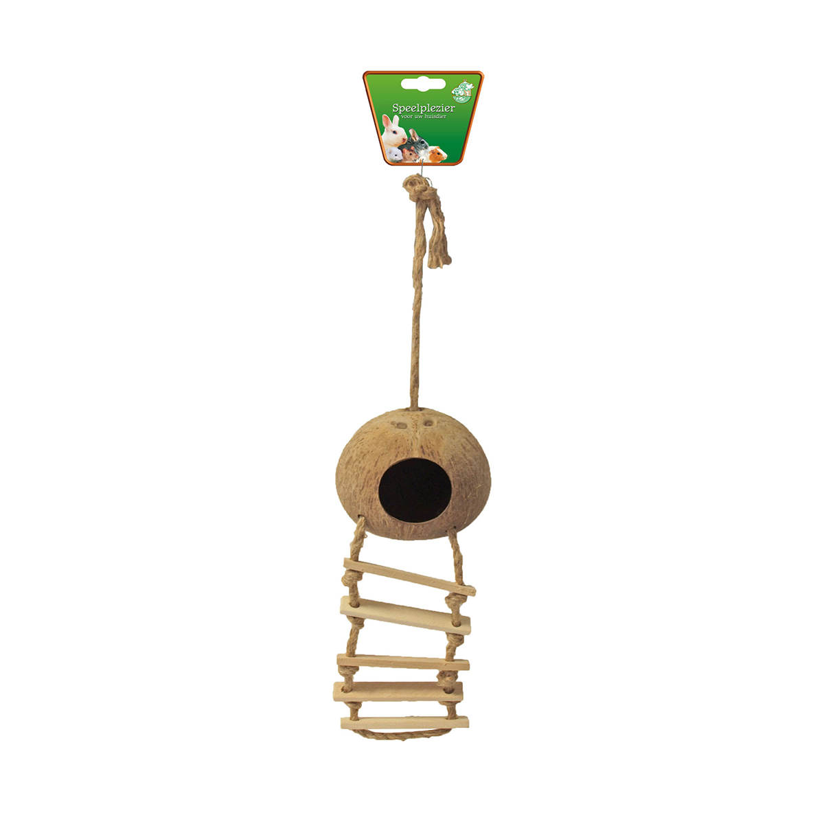 Gebr. De Boon Knaagdierhuis Kokosnoot & Touwladder
