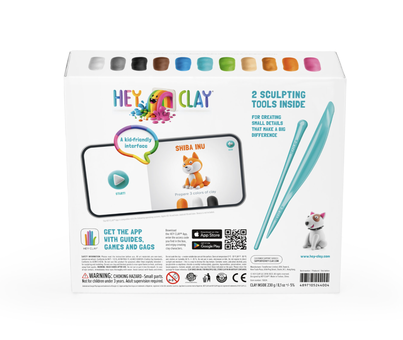 Hey Clay Dog Story (set van 15 potjes) | detail