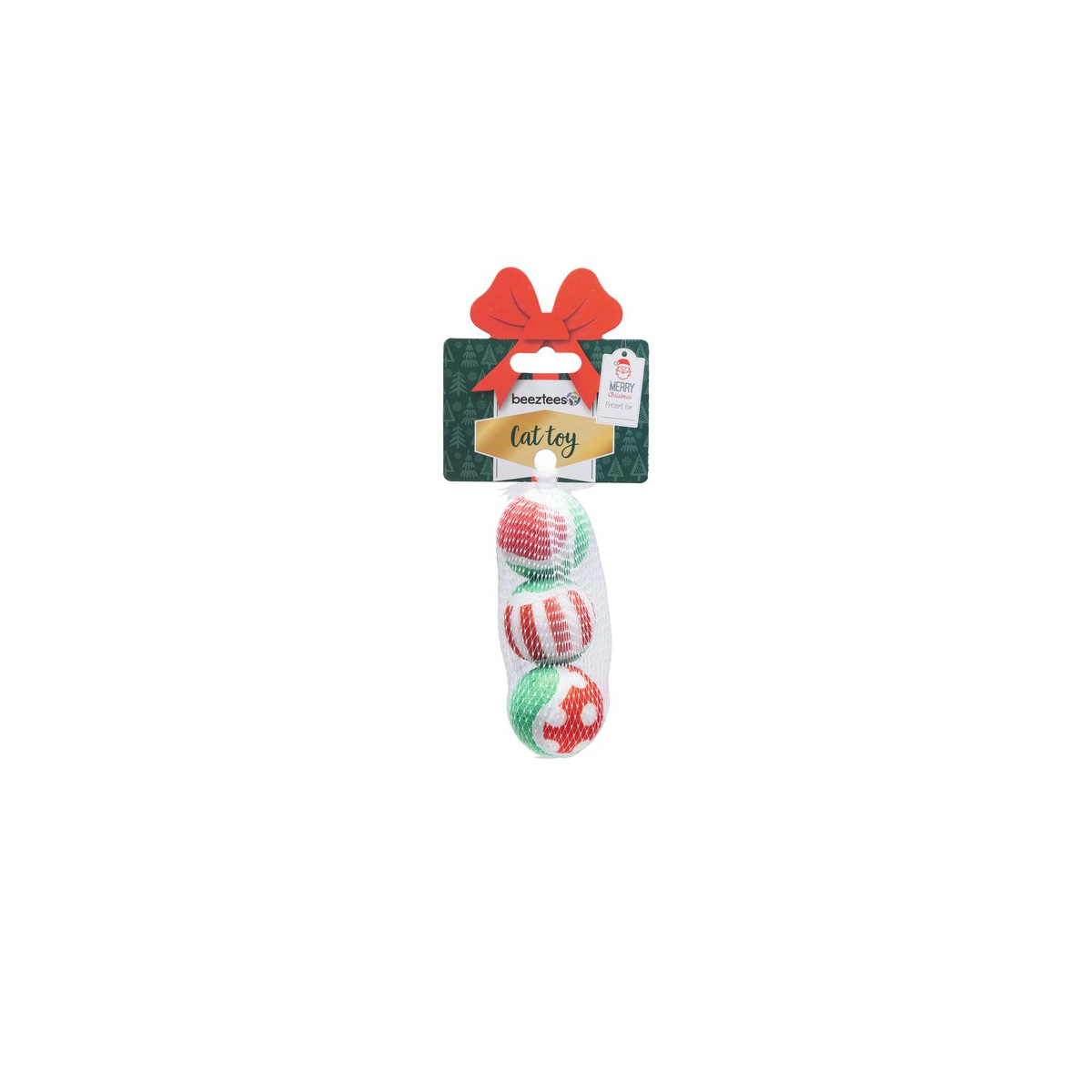 Beeztees Kattenspeelgoed Kerst Tennisballetjes