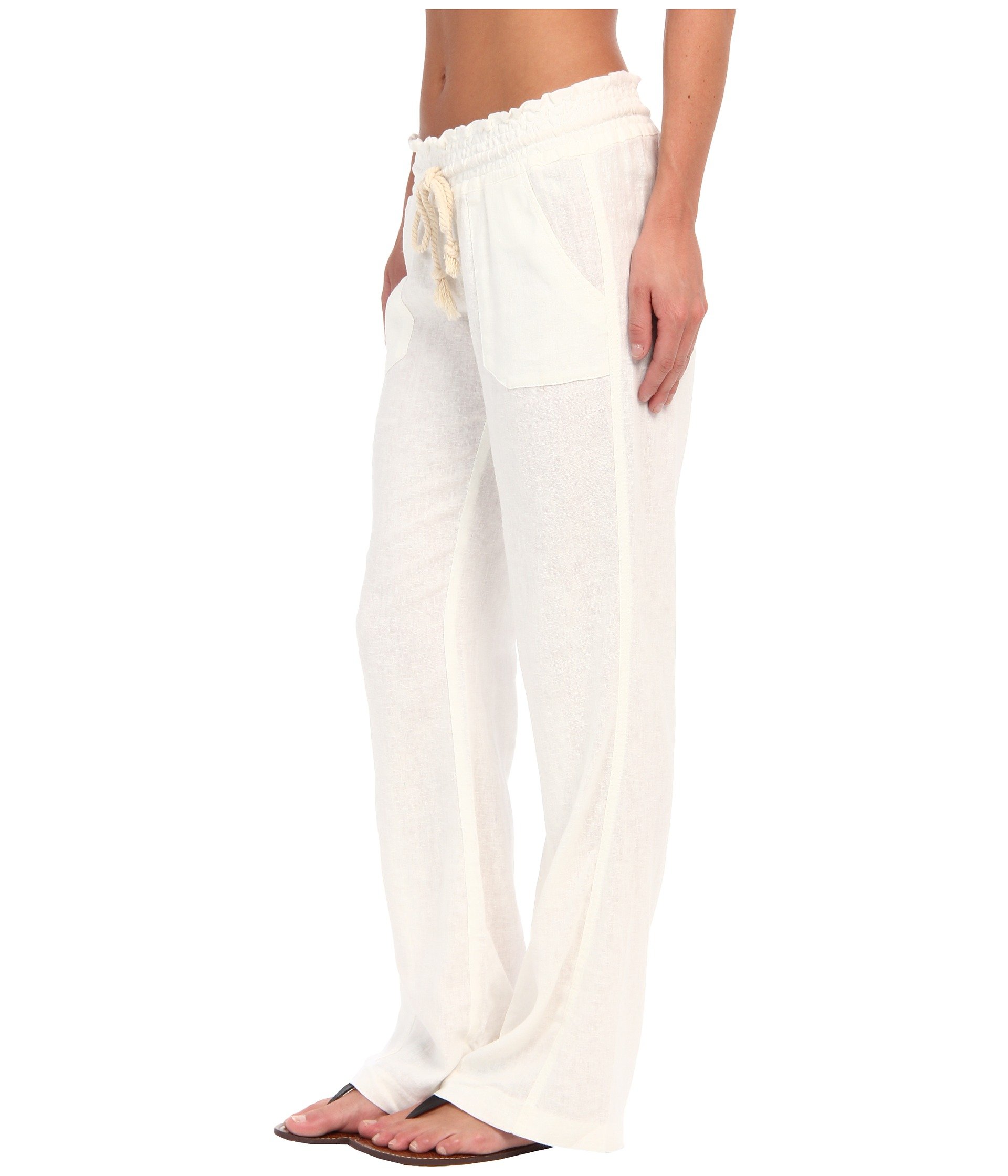 Roxy Oceanside Flared Pants Sea Salt Small