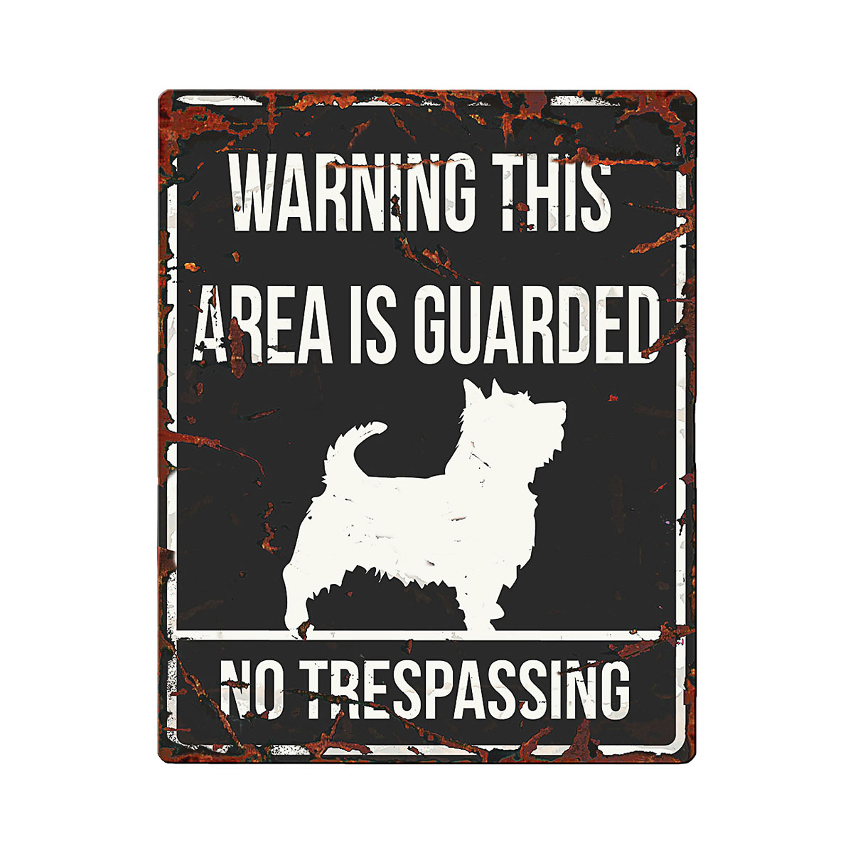 D&D Warning Aluminum Westie Zwart